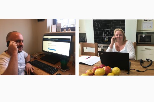 LAA contract managers, Phil Hanson and Karen Firth working from home